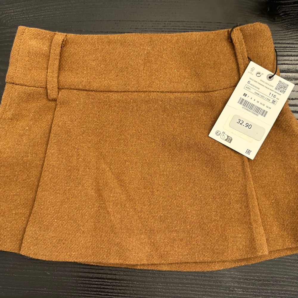 Zara Girls Skirt Adorable Twirl Brown